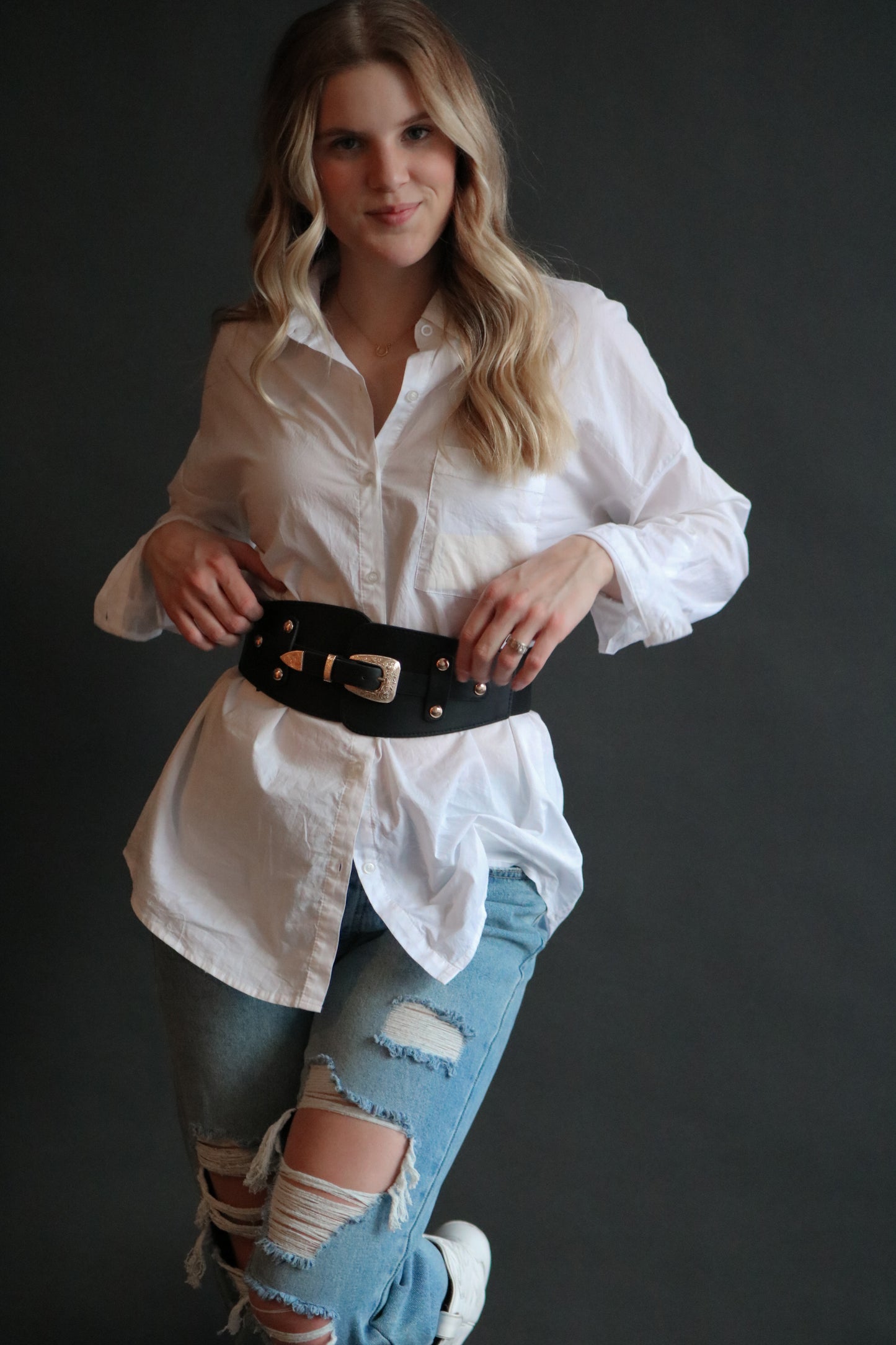 Black and Gold Corset Belt