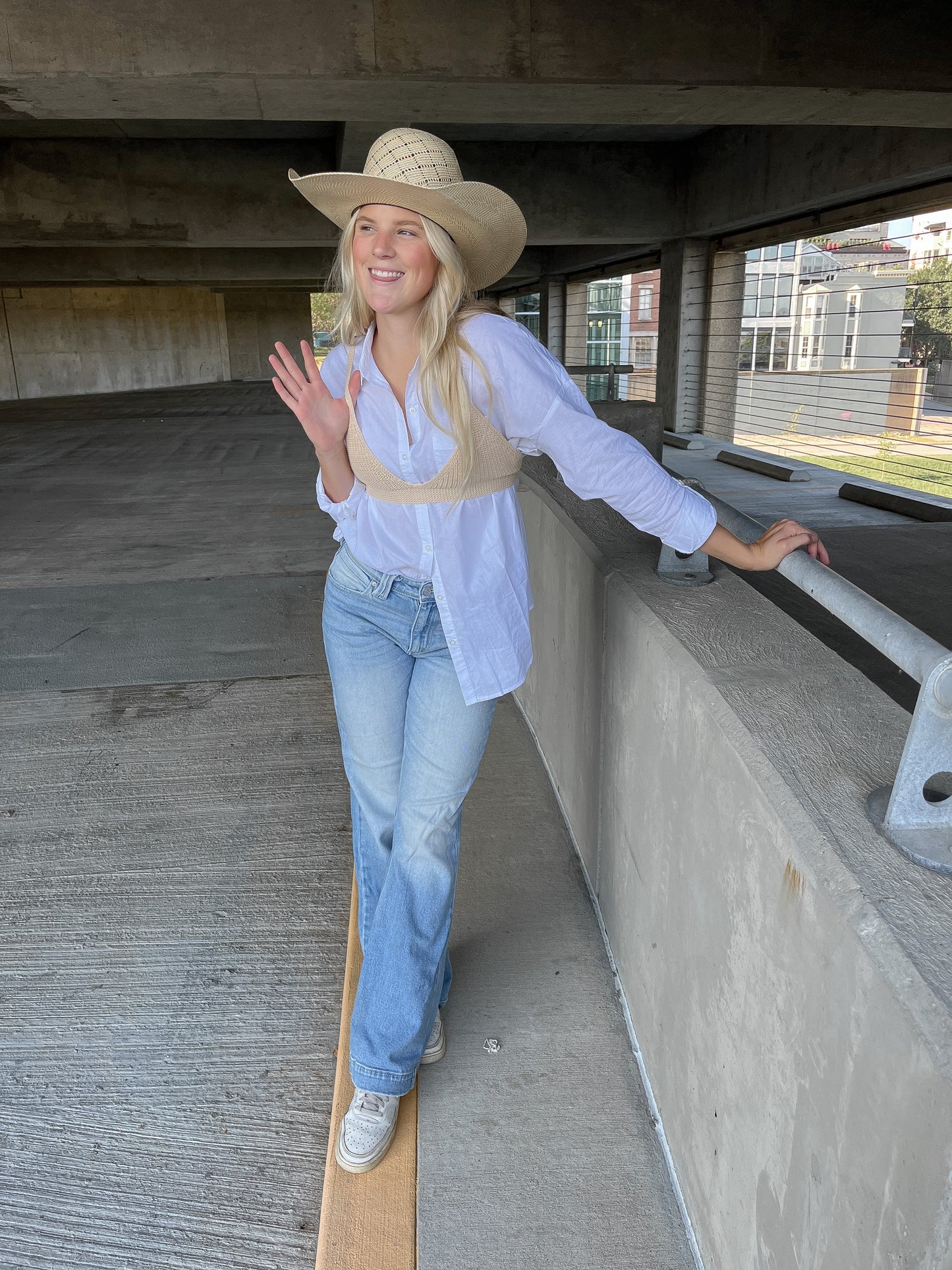 Oversized White Button Shirt