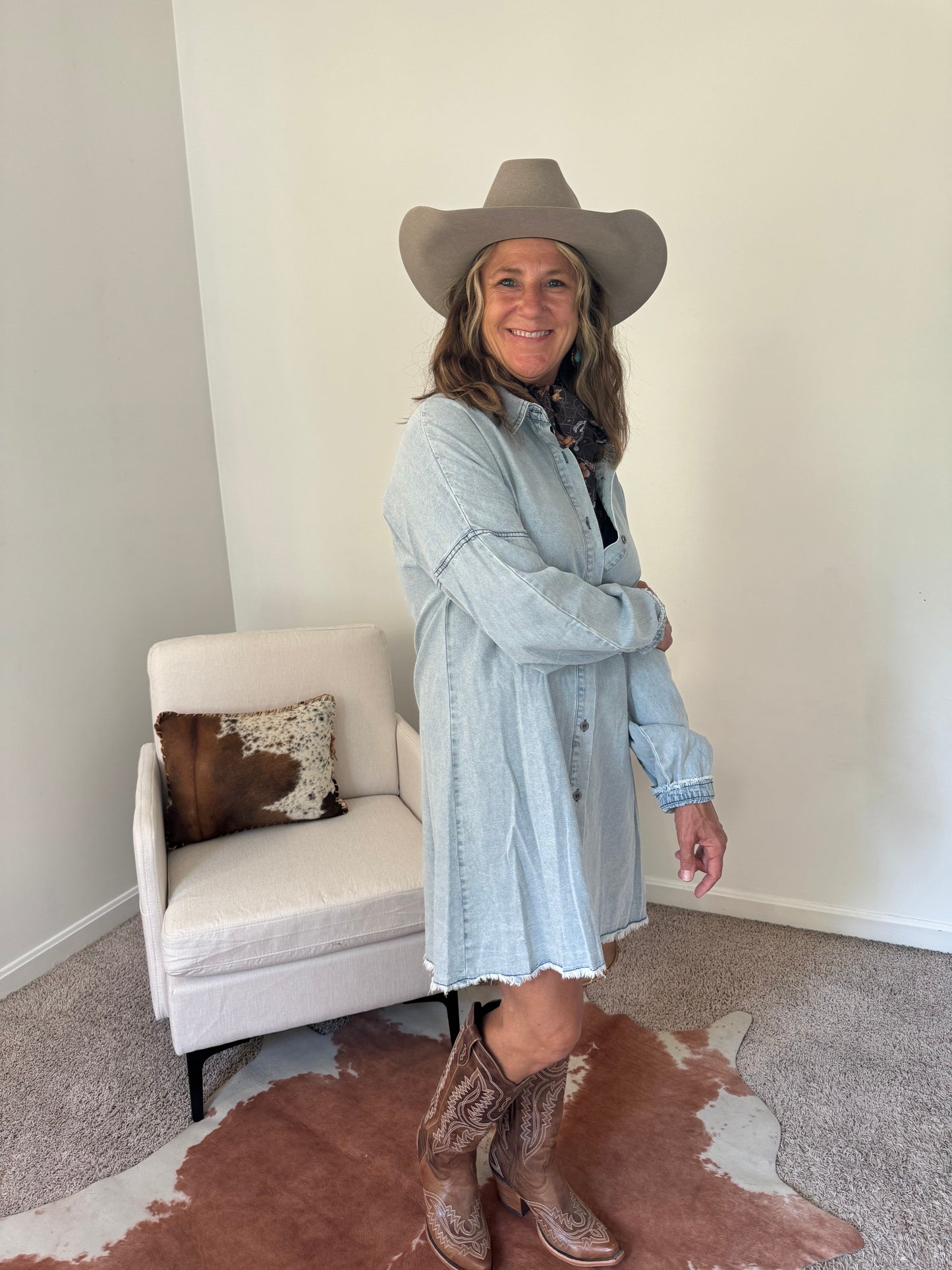 Light Denim Shirt Dress