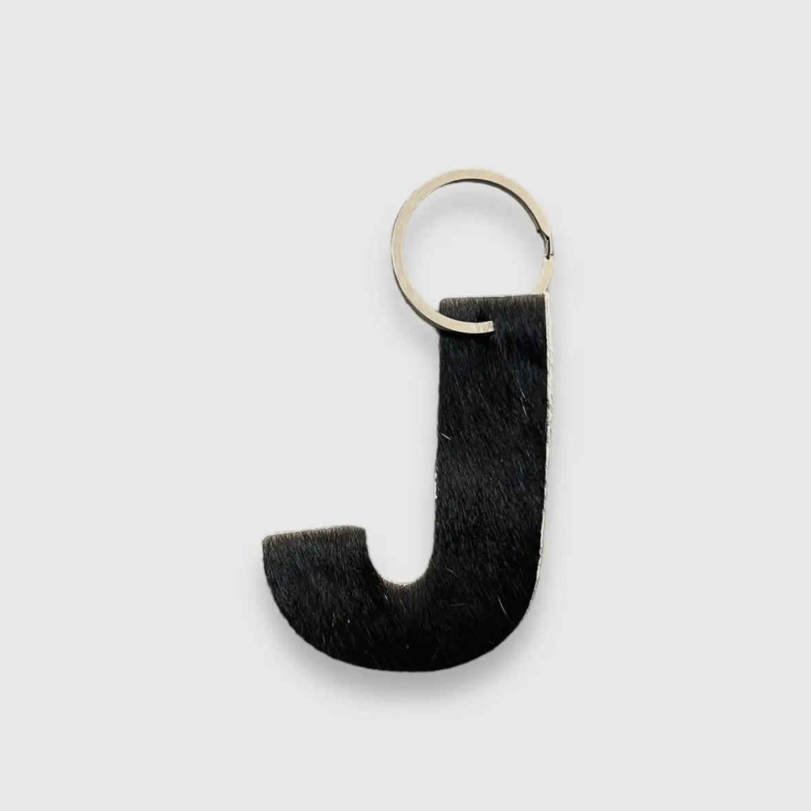 Cowhide Letter Keychain
