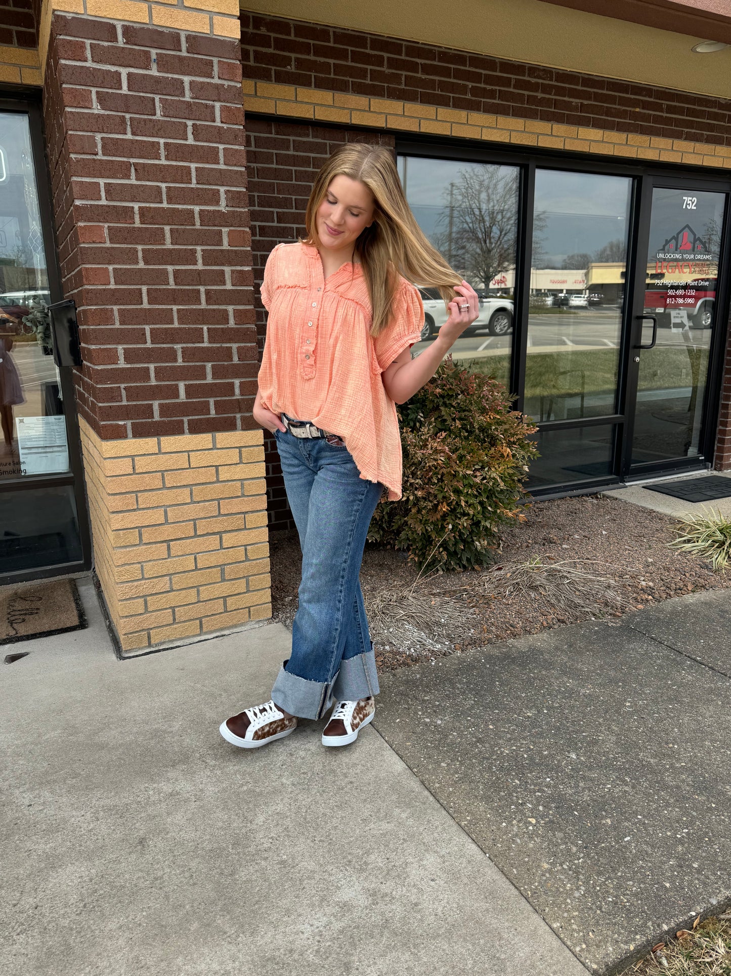 Gauze Frayed Top