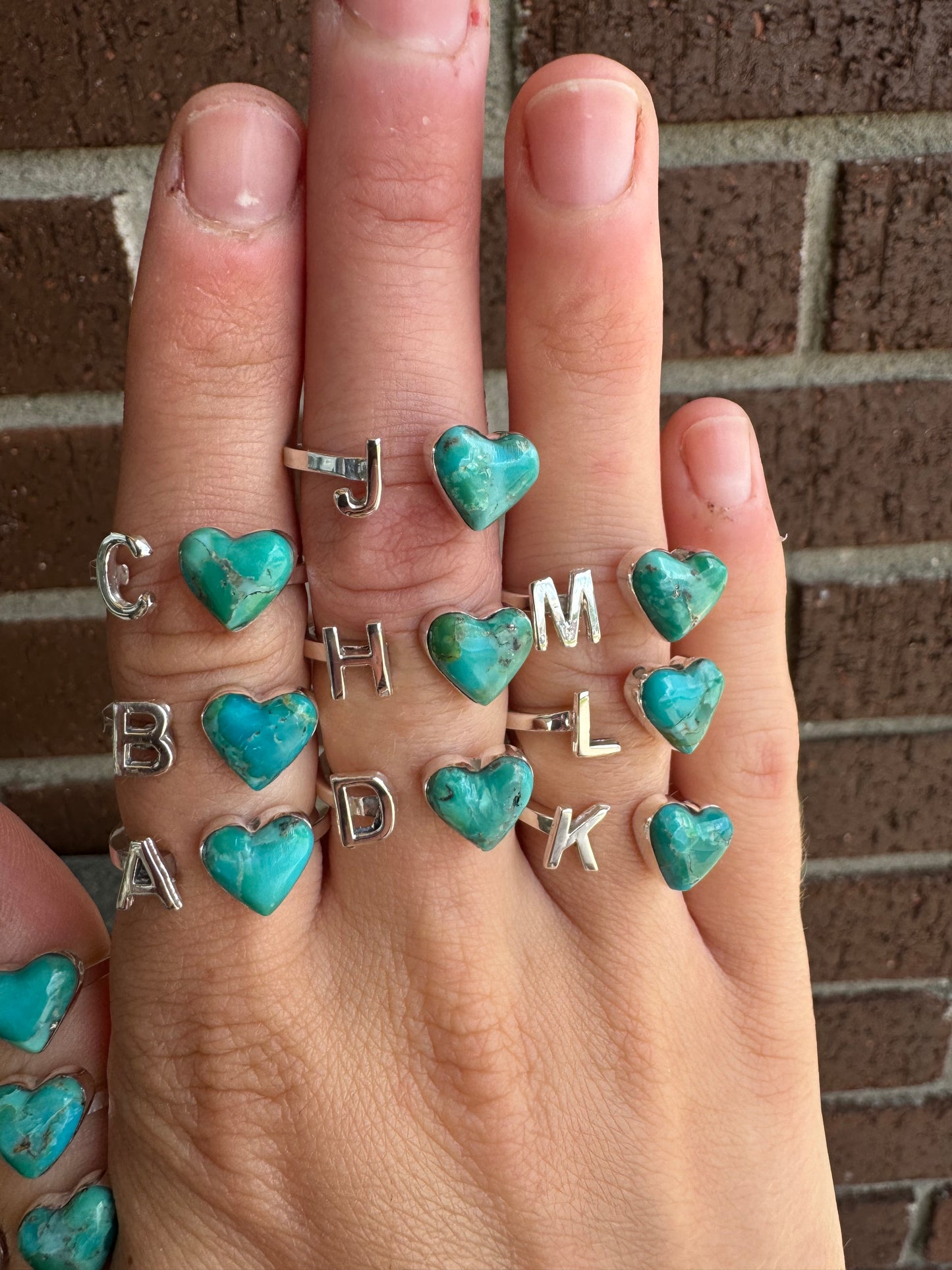 Initial Turquoise Ring