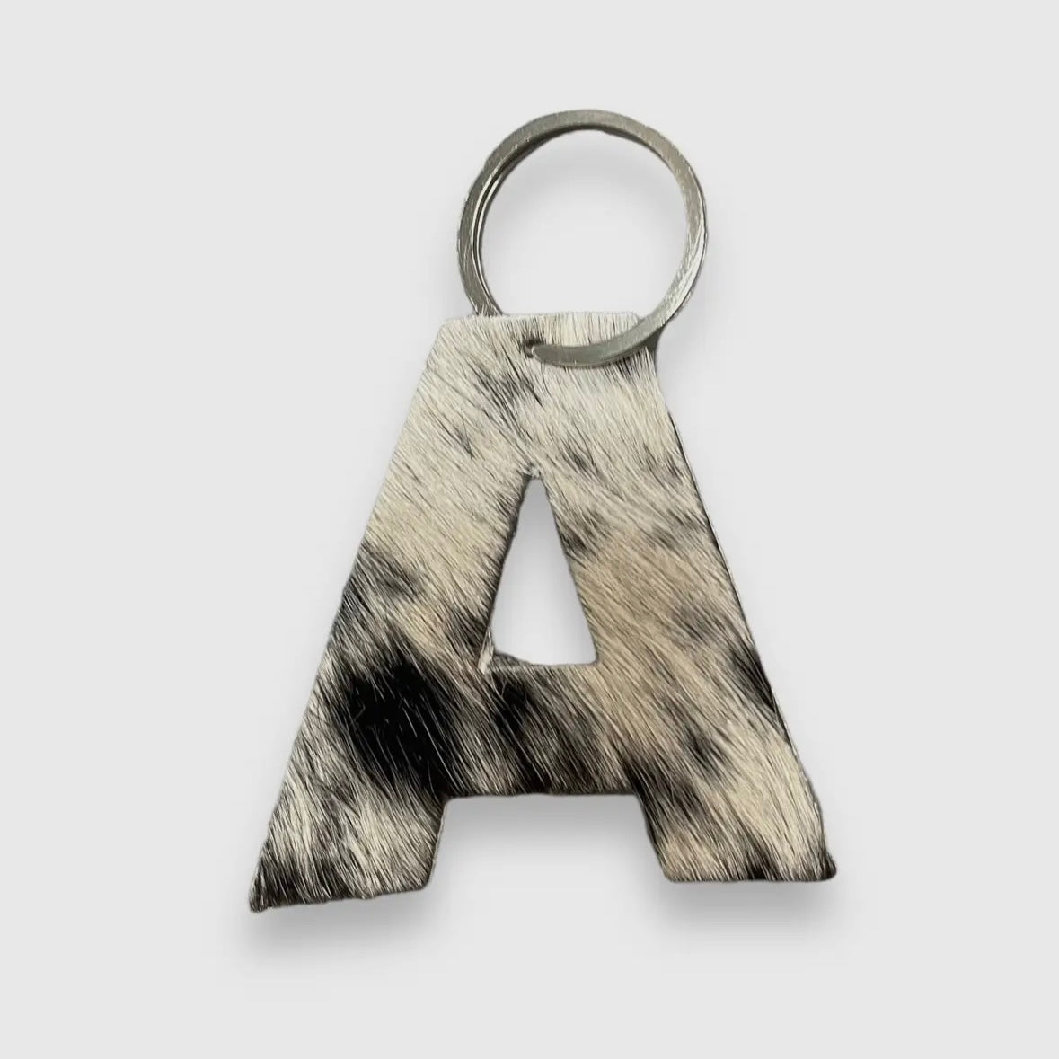 Cowhide Letter Keychain