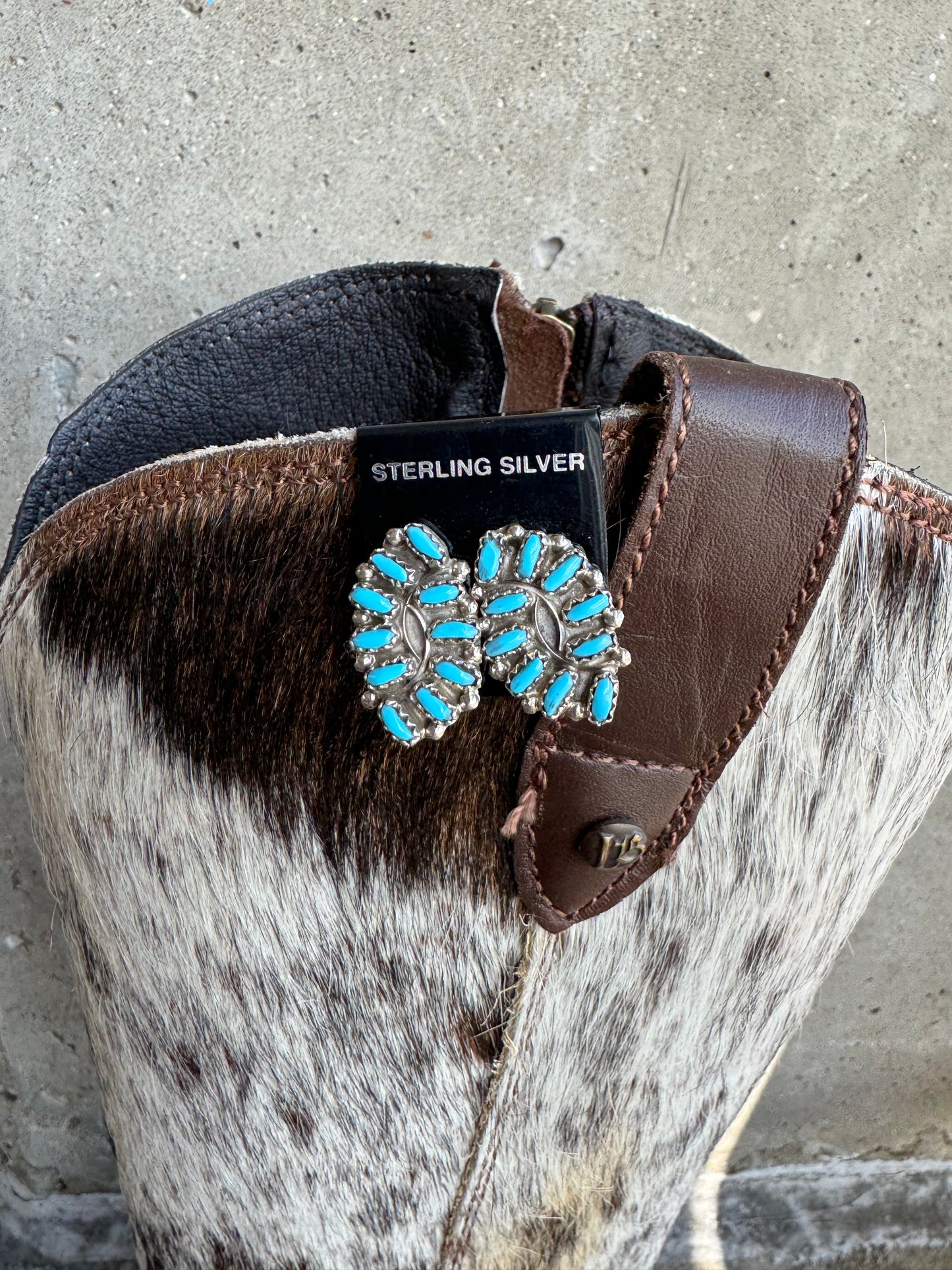 Large Zuni Needlepoint Studs