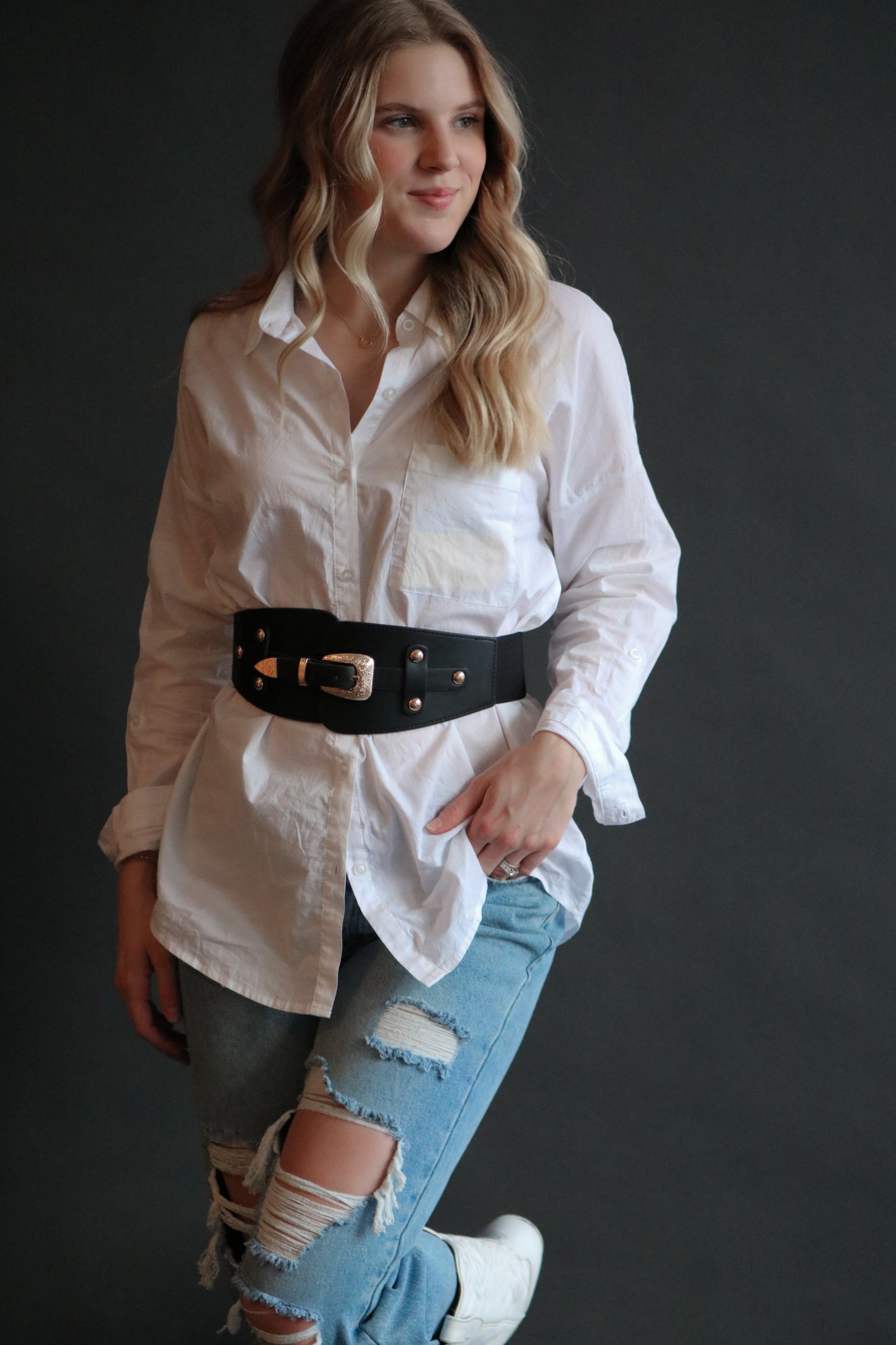 Black and Gold Corset Belt