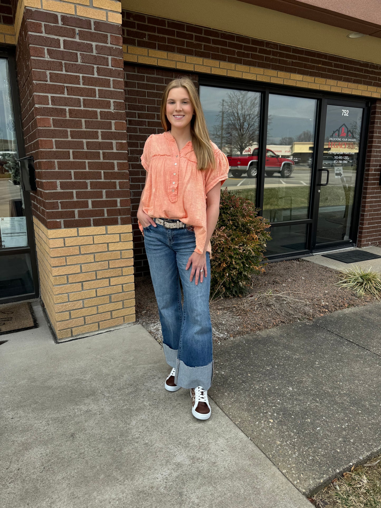 KanCan Flare Cuffed Jeans