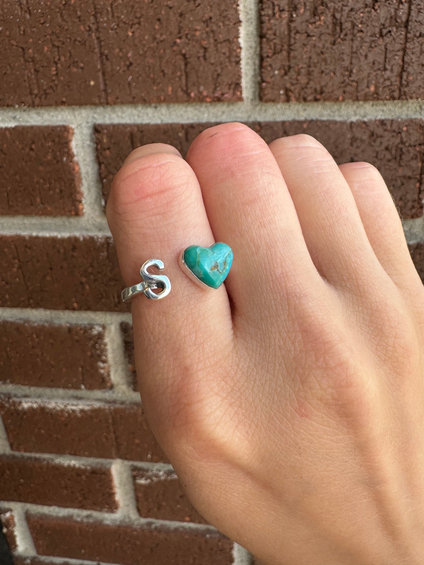 Initial Turquoise Ring