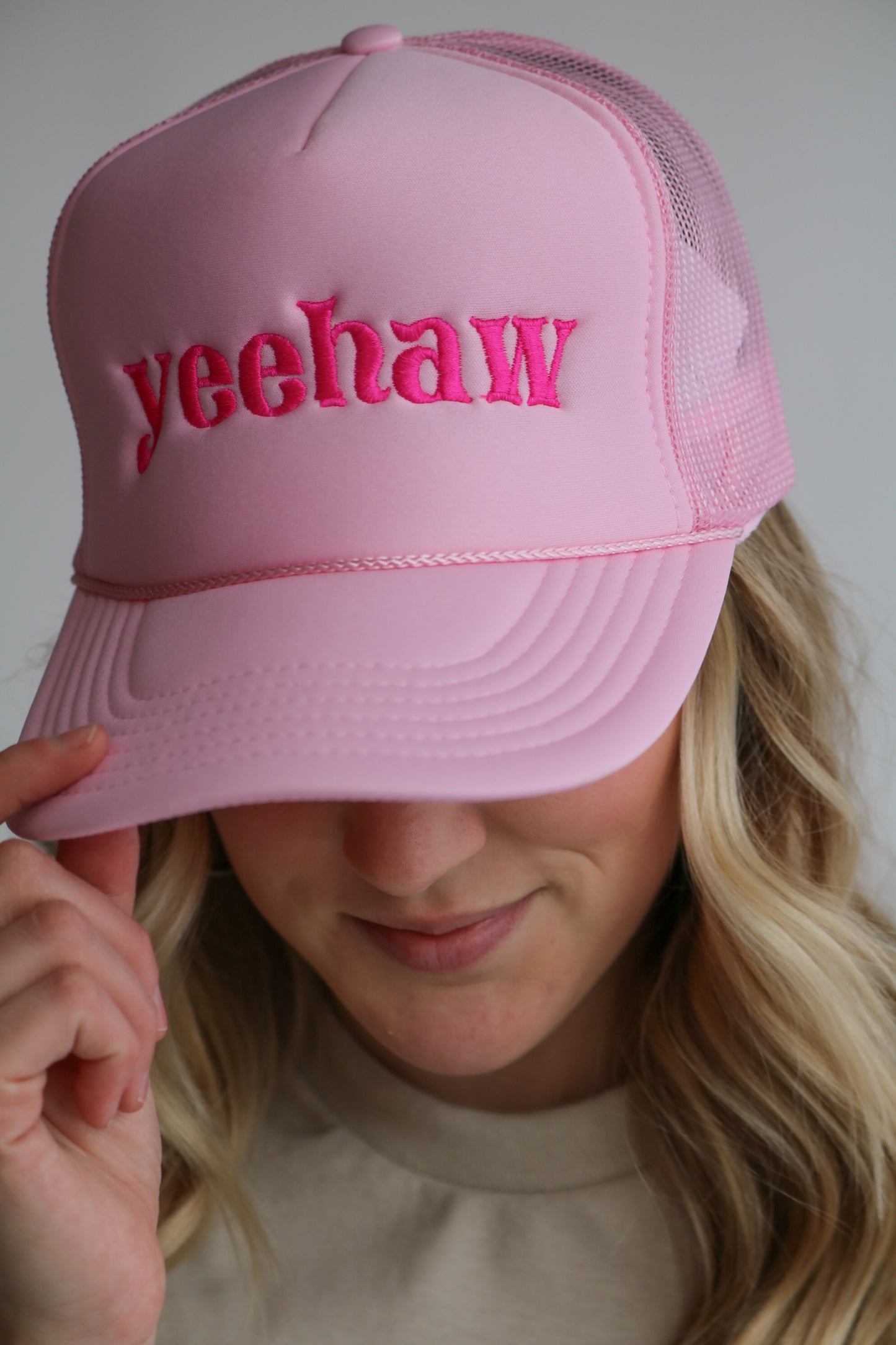 Pink Yeehaw Trucker Hat