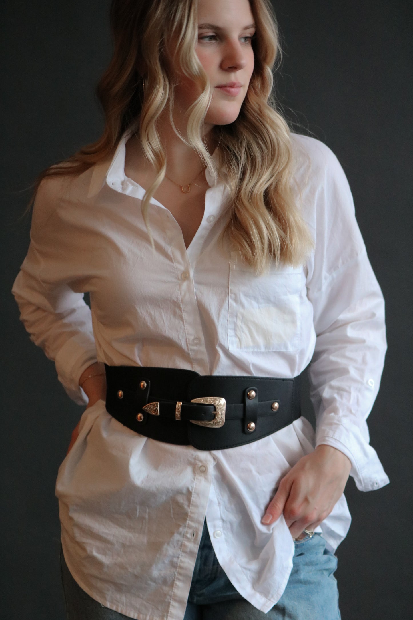 Black and Gold Corset Belt
