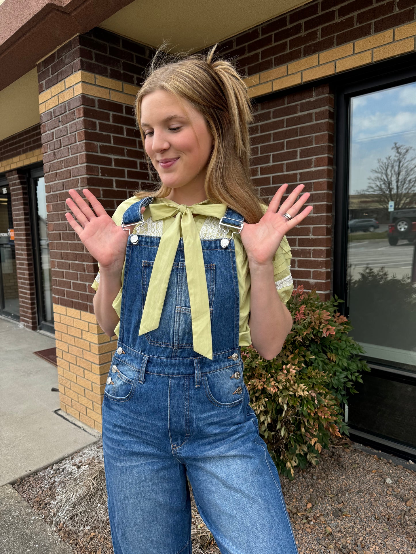 Denim Barrel Overalls