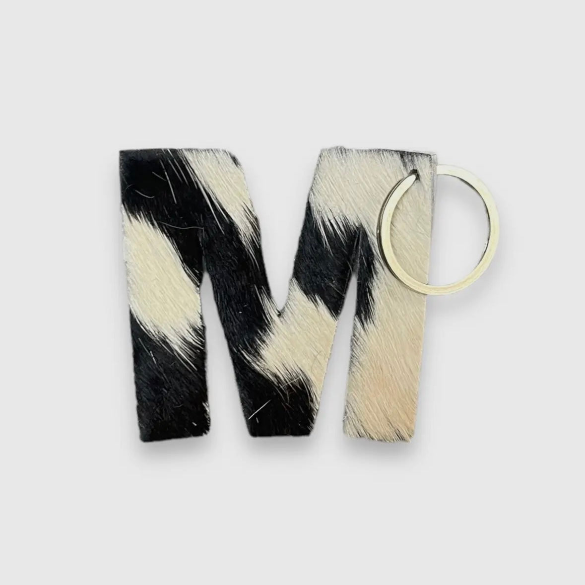 Cowhide Letter Keychain