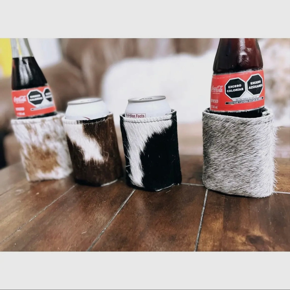 Cowhide Koozie