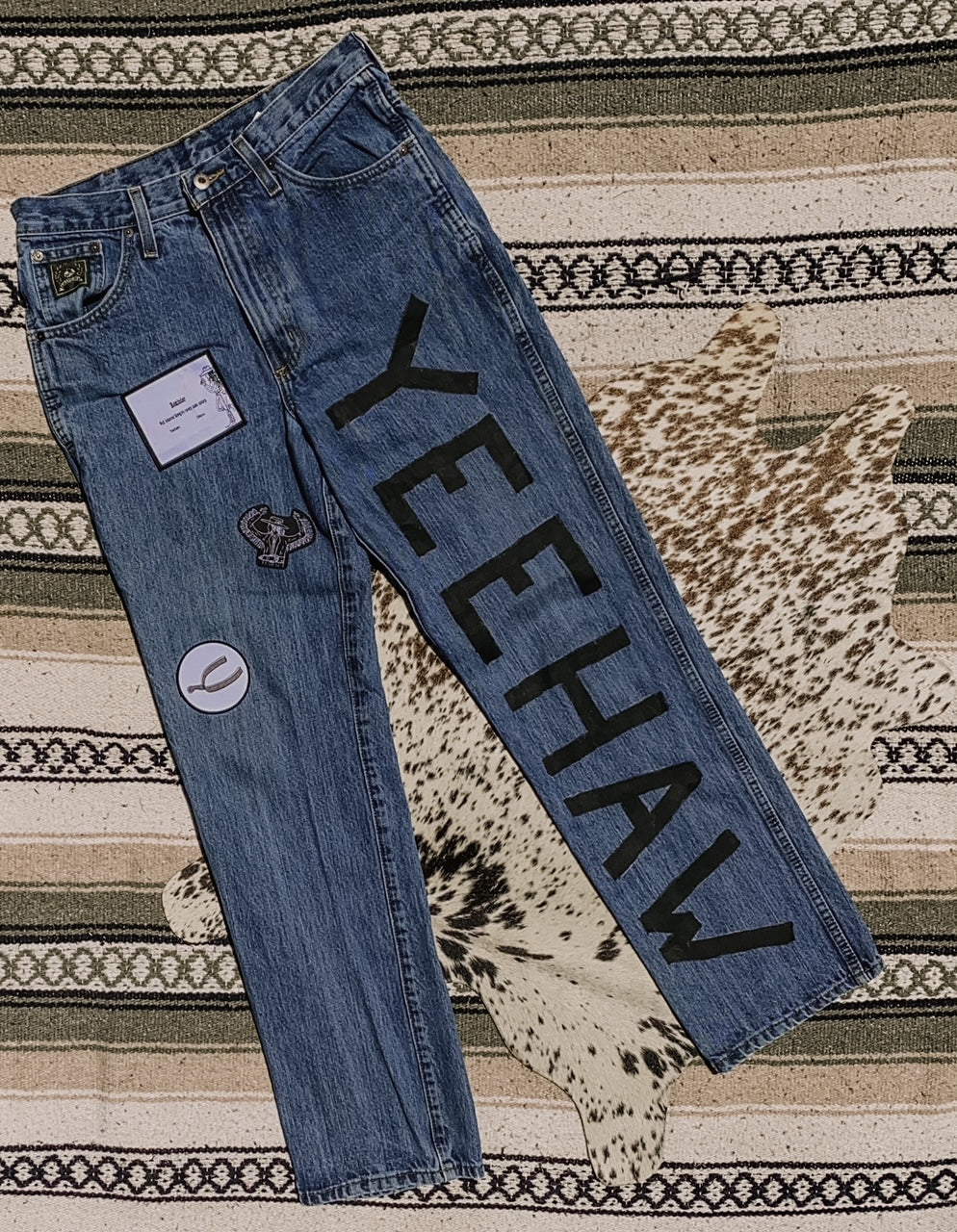 Yeehaw Jeans w/ Patches – Risin' Shine Cwgrl Co.
