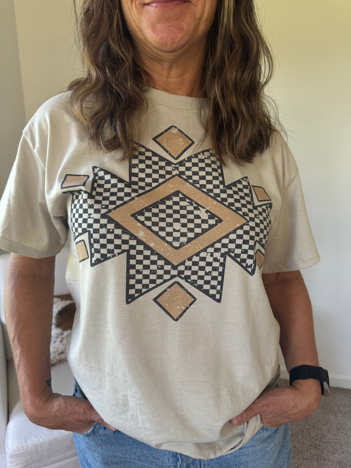 Brown Aztec Tee