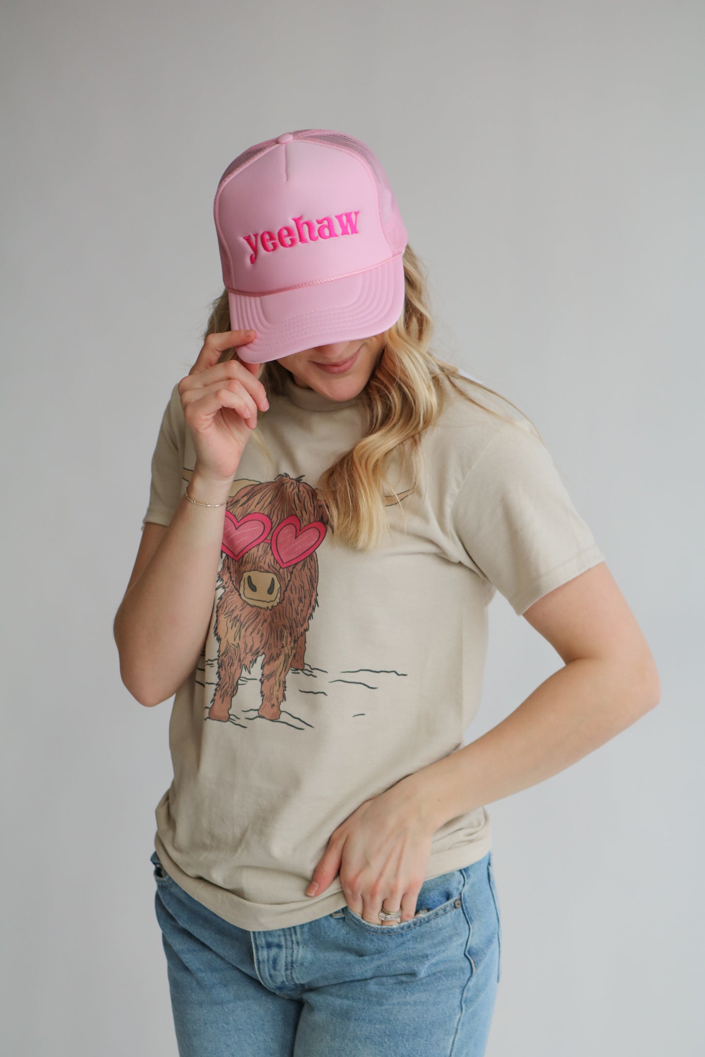 Pink Yeehaw Trucker Hat