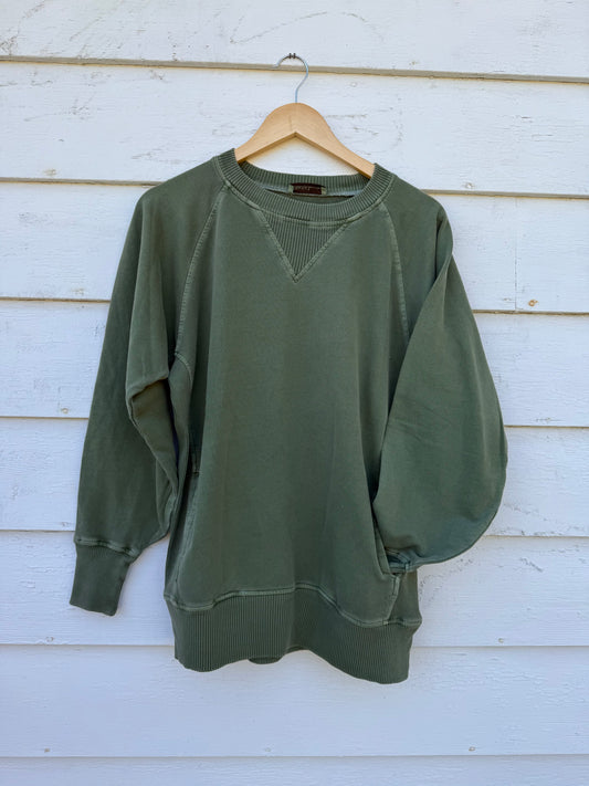 Stone Wash Pocketed Pullover