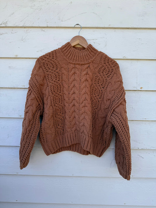 Cable Knit Camel Sweater