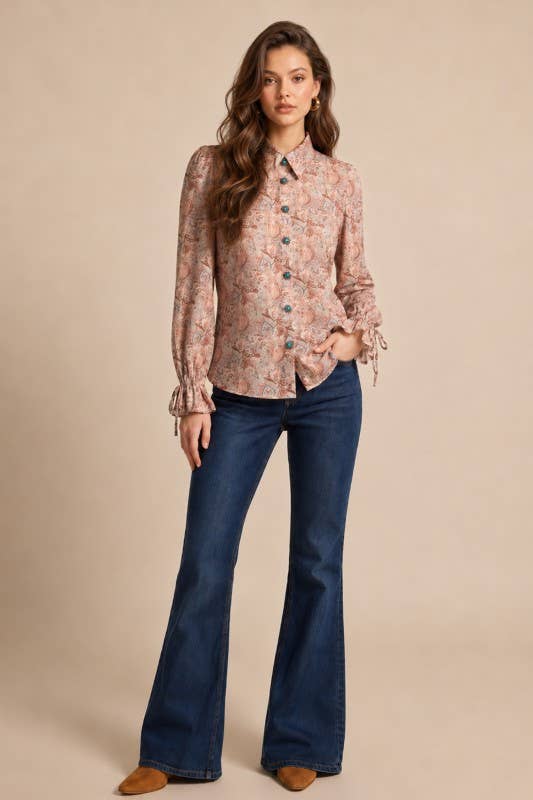Paisley Concho Button Up