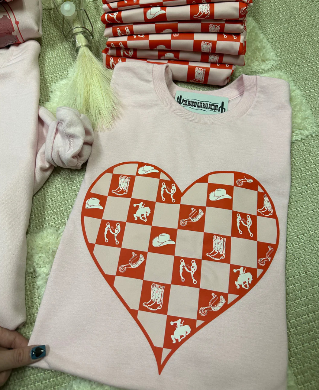 Checkered Hearts Tee