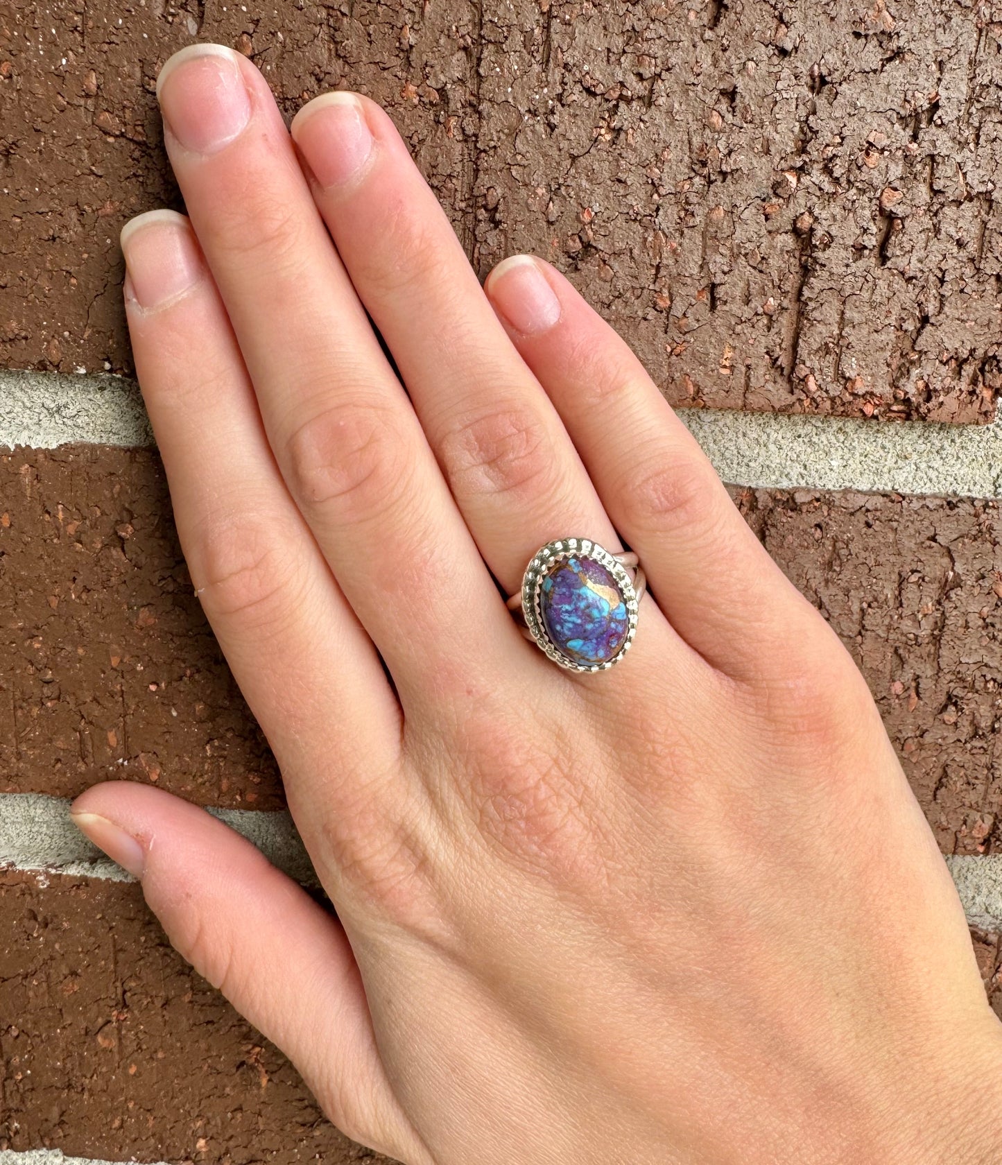 Purple Mojave Turquoise Oval Ring