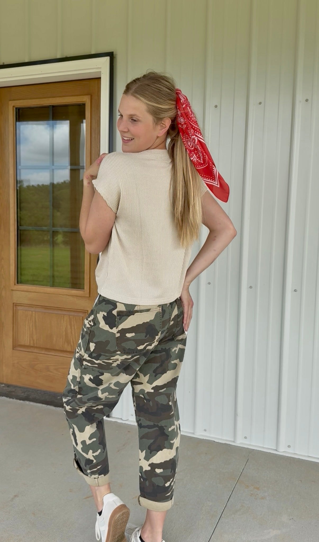 Camo Barrel Jeans