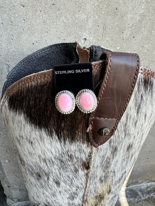 Pink Conch Studs