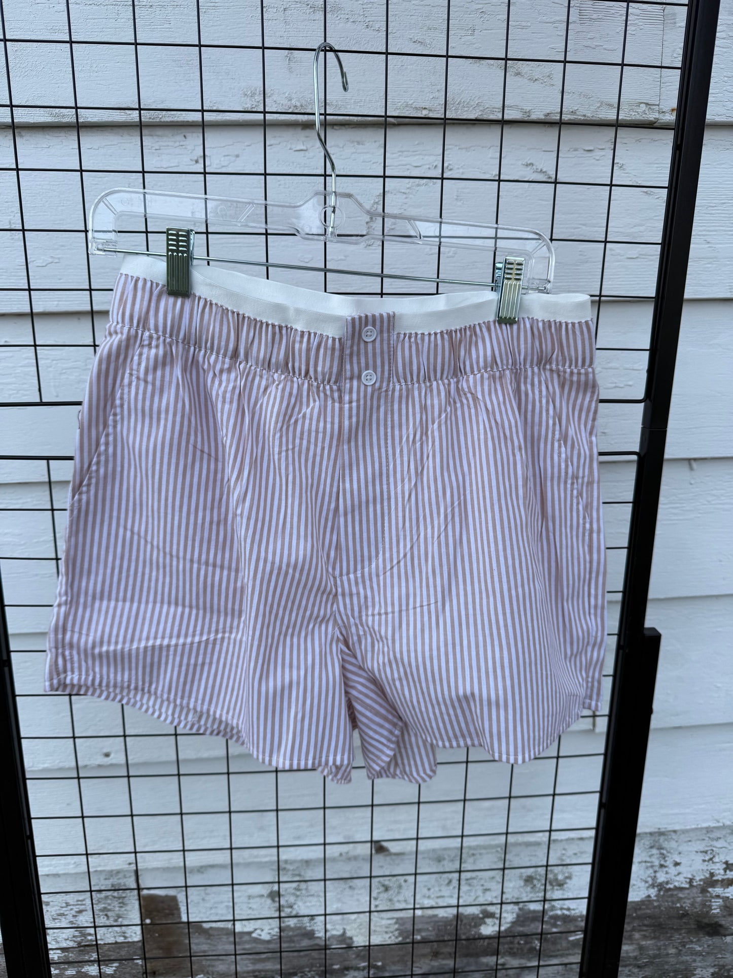 Tan Striped Button Down