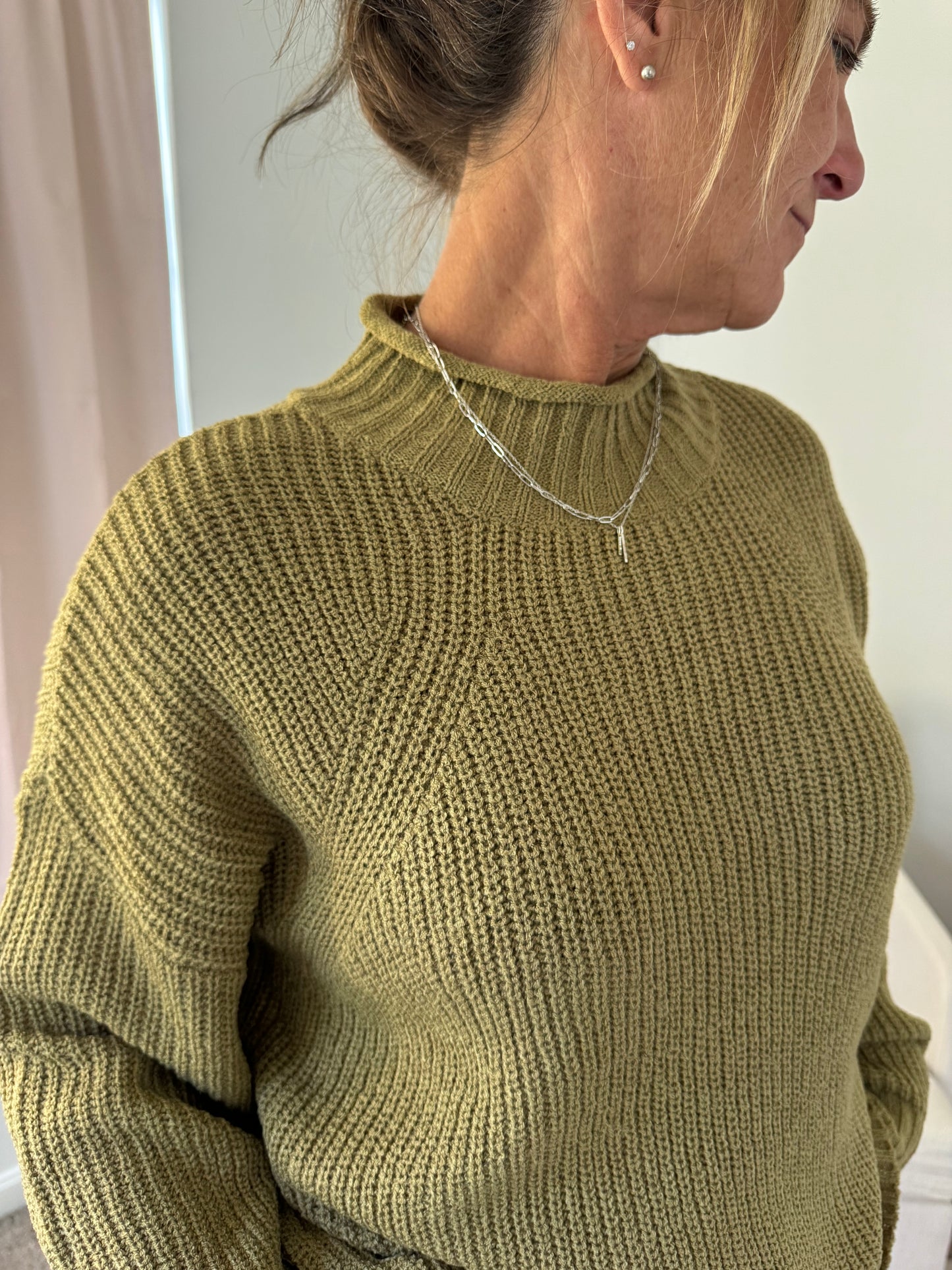 Mossy Mock Neck Sweater