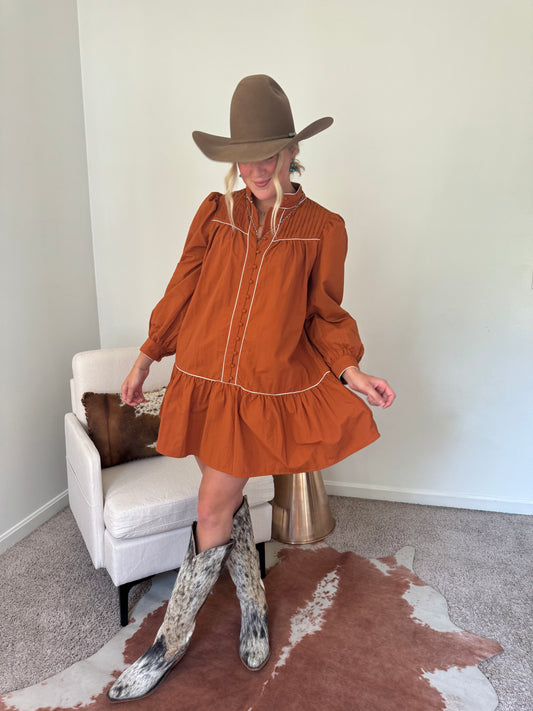 Rusty Western Dress