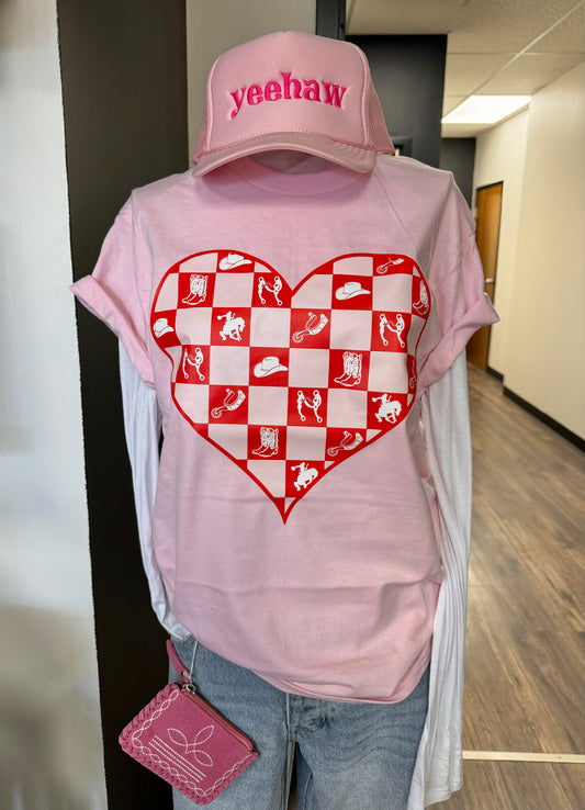 Checkered Hearts Tee