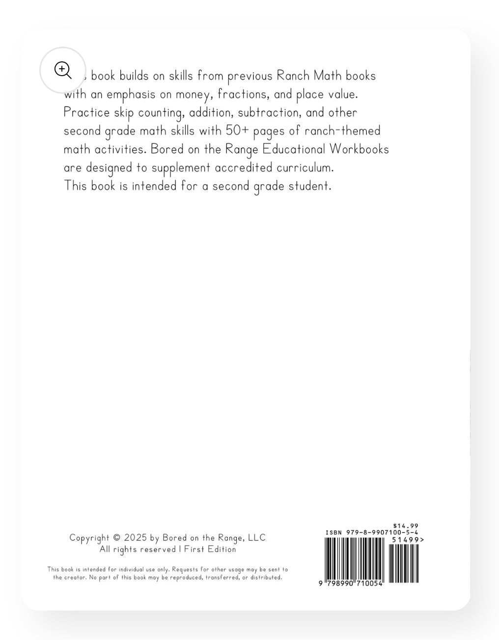 Ranch Math Grade 2 Workbook