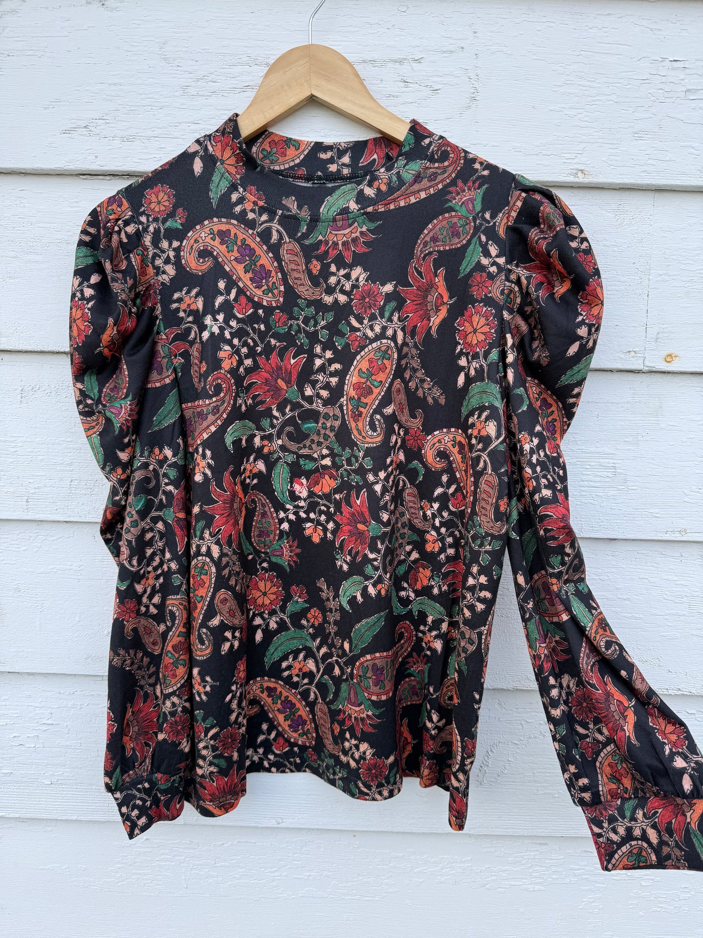 Paisley Puff Sleeve Top