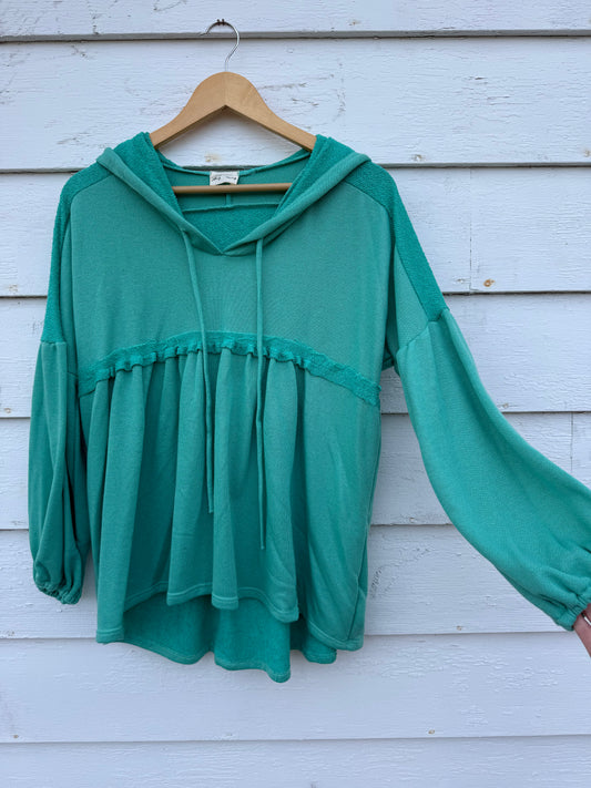 Teal Babydoll Hoodie