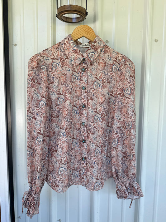 Paisley Concho Button Up