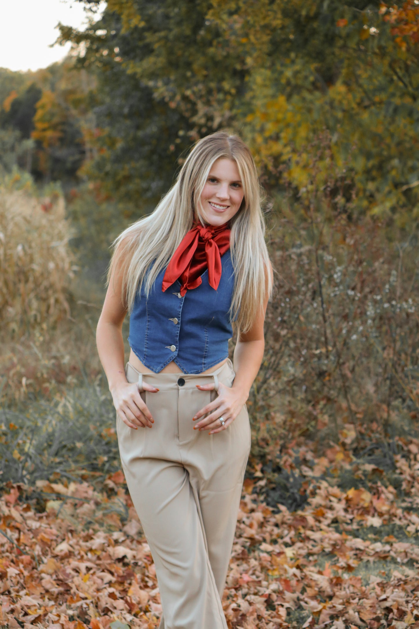 Dark Blue Denim Vest