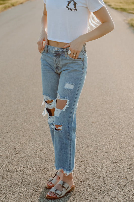 Ripped Cropped KanCan Jeans