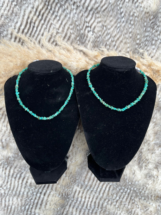 Small Turquoise Stone Beaded Necklace