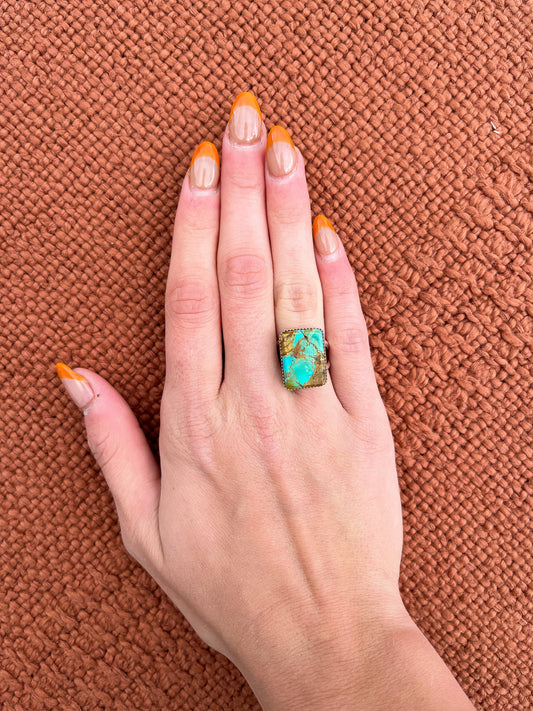 Large Rectangle Turquoise Ring