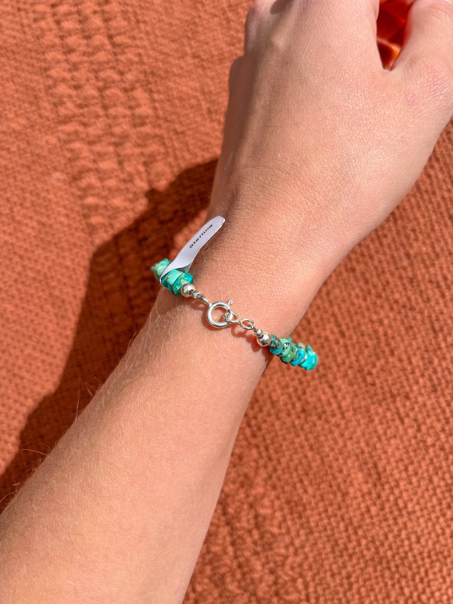 Turquoise Beaded Bracelet with Clasp